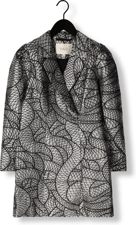 Y.A.S Glanzende Blazerjurk voor Avondje Uit Gray Dames - Foto 3