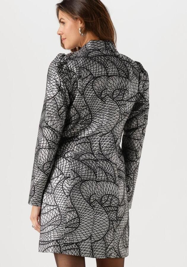 Y.A.S Glanzende Blazerjurk voor Avondje Uit Gray Dames