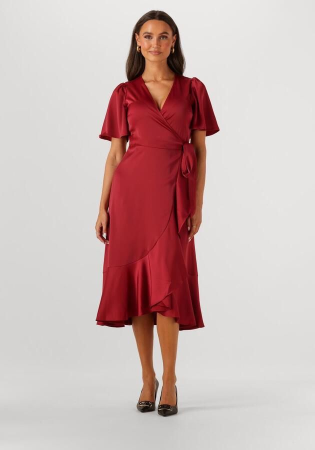 Y.A.S. Dames Jurken Yasthea 2 4 Midi Wrap Dress S. Rood - Foto 4
