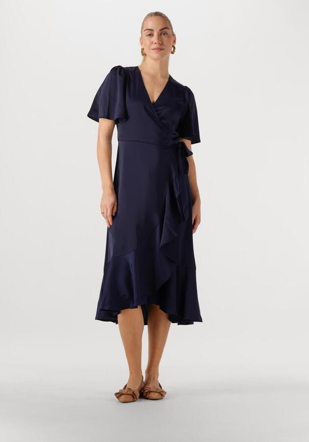 Y.A.S. YAS Dames Jurken Yasthea Midi Wrap Dress Donkerblauw