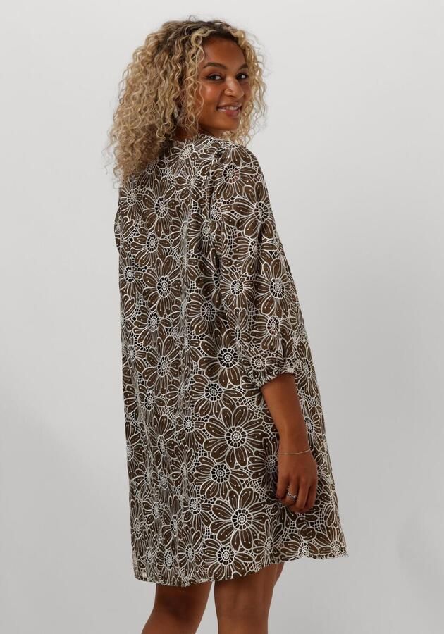 Y.A.S Groene Mini Jurk met 3 4 Mouwen Multicolor Dames