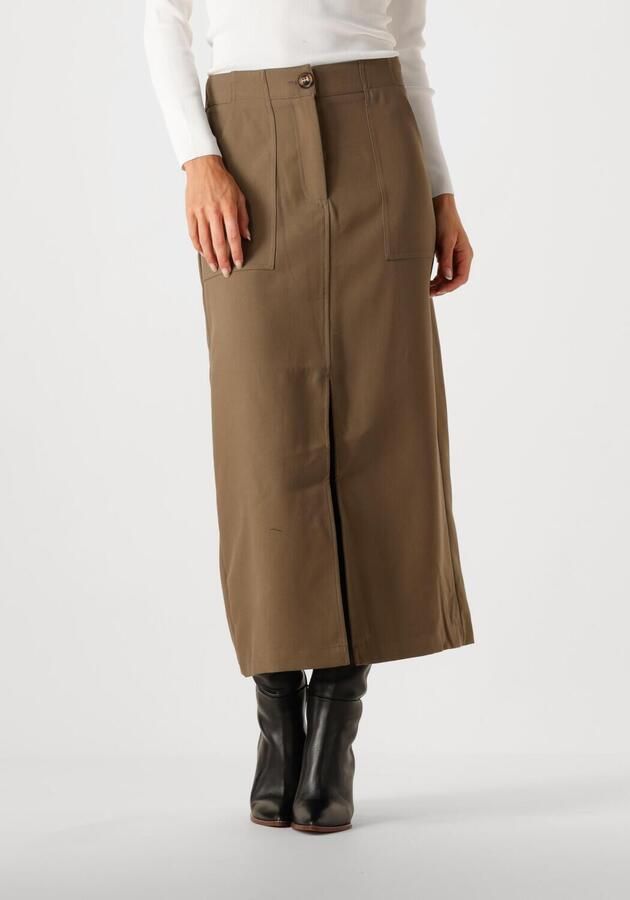Y.A.S. Dames Rokken Yascappa Hw Ankle Skirt Bruin - Foto 4
