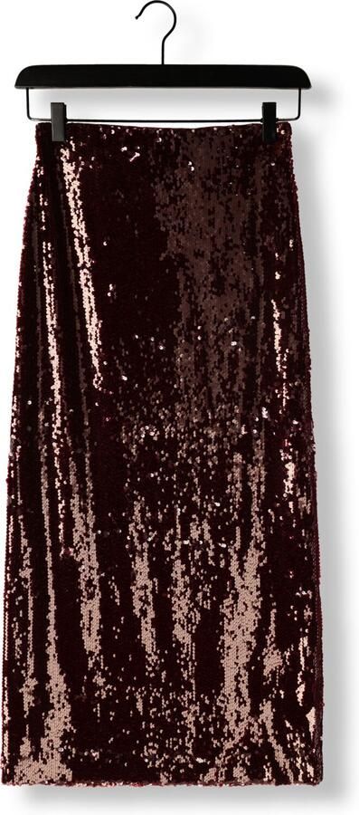 Y.A.S. Dames Rokken Yasroyalina Hmw Sequin Ankle Skirt Bordeaux - Foto 3