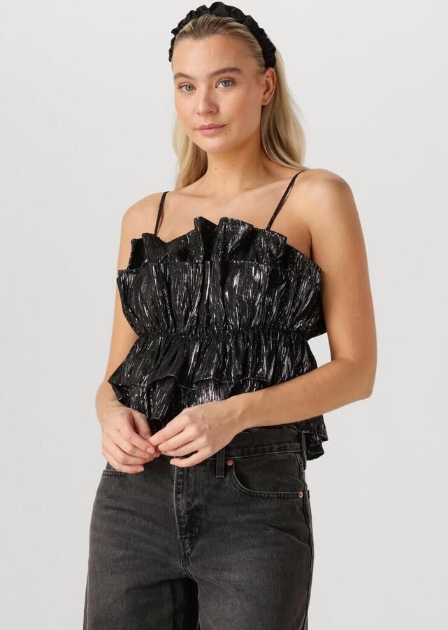 Y.A.S. Dames Tops & T-shirts Yasatta Sl Short Top Zwart - Foto 4