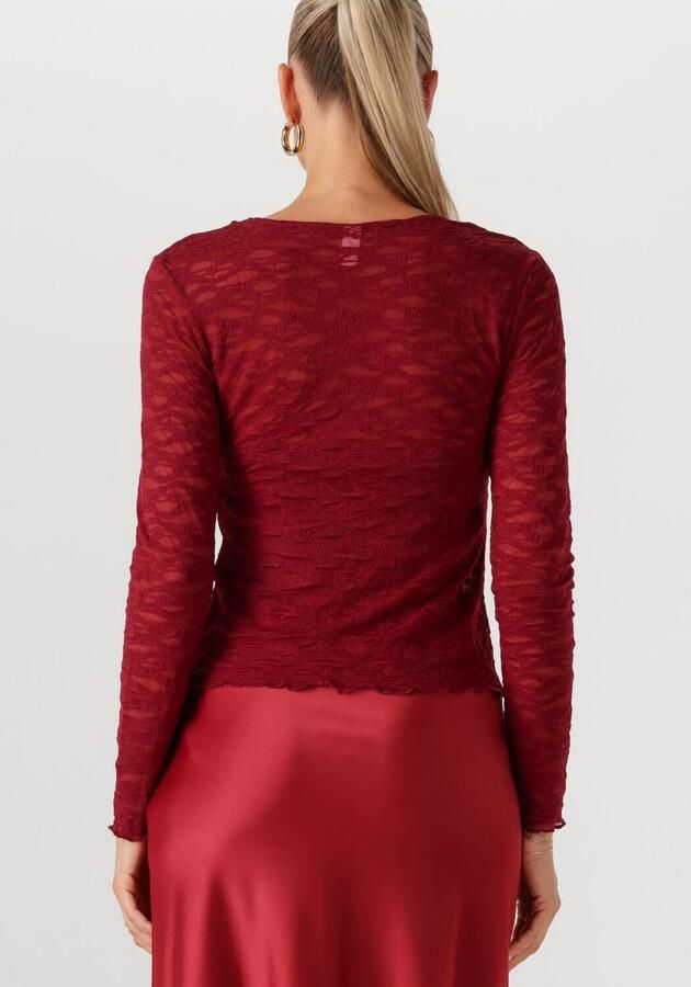 Y.A.S. Dames Tops & T-shirts Yascara Ls Lace Top Rood - Foto 2