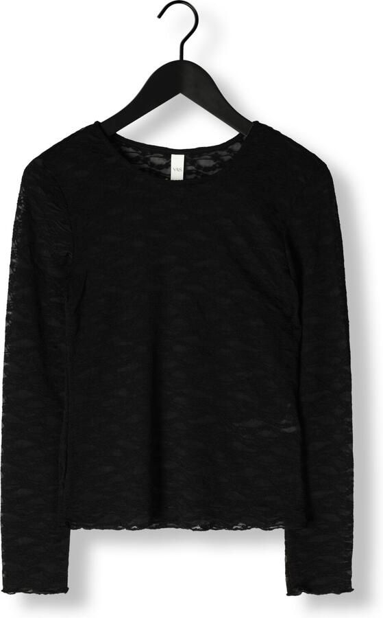 Y.A.S. Dames Tops & T-shirts Yascara Ls Lace Top Zwart - Foto 3