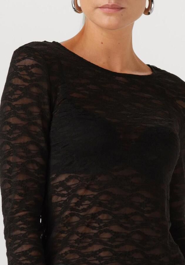 Y.A.S. Dames Tops & T-shirts Yascara Ls Lace Top Zwart