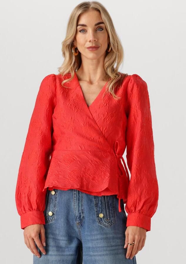 Y.A.S. Dames Tops & T-shirts Yasjorin Ls Wrap Top Rood - Foto 4