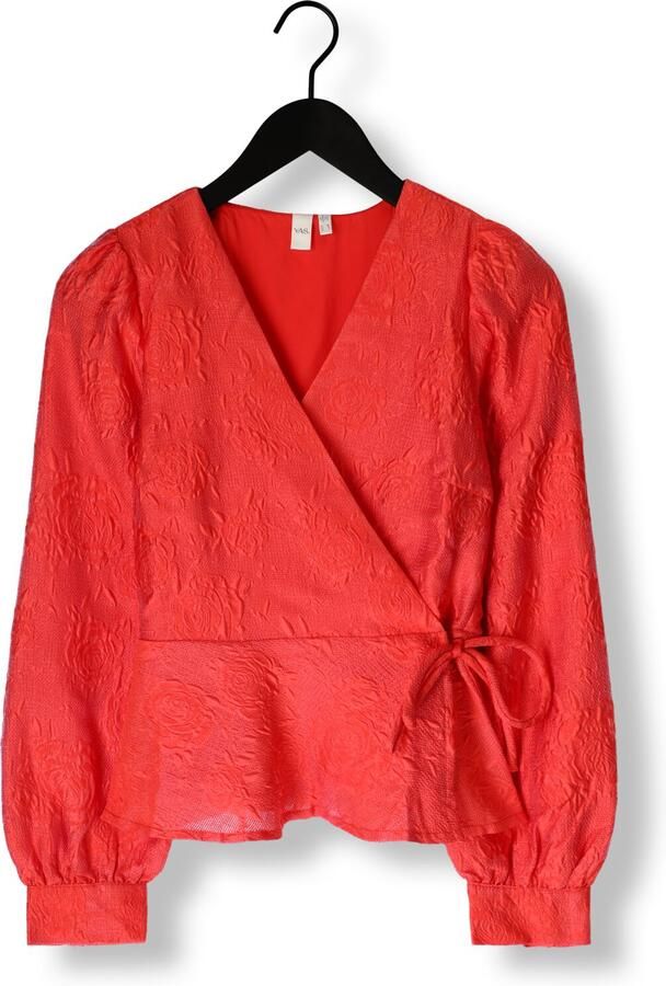 Y.A.S. Dames Tops & T-shirts Yasjorin Ls Wrap Top Rood - Foto 3