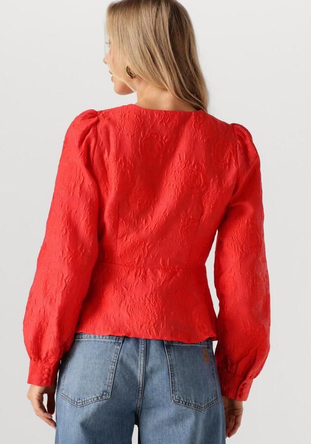Y.A.S. Dames Tops & T-shirts Yasjorin Ls Wrap Top Rood