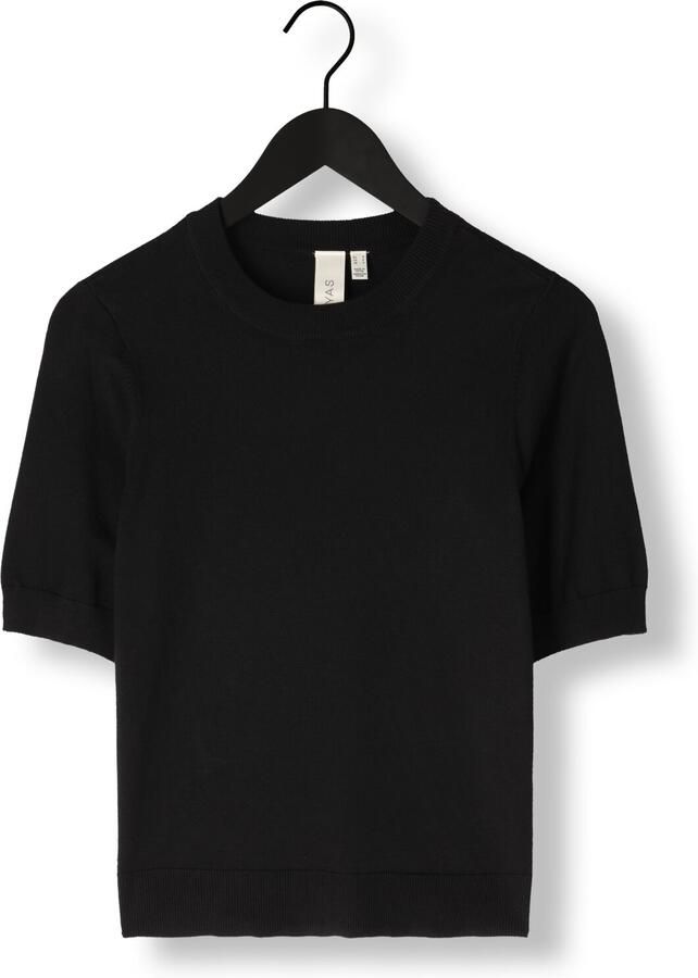 Y.A.S. Dames Tops & T-shirts Yaslena Ss Knit Pullover S. Noos Zwart