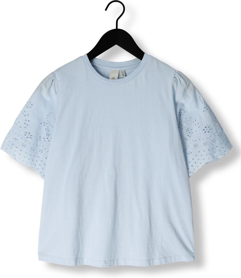 Y.A.S Shirt met korte mouwen YASLEX SS TOP W. EMB SLEEVES S. NOOS (Korte mouw met ajourborduurwerk ronde hals normale pasvorm)