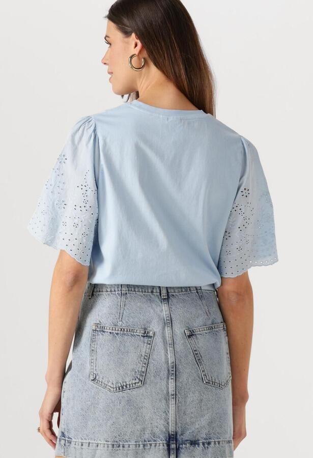 Y.A.S Shirt met korte mouwen YASLEX SS TOP W. EMB SLEEVES S. NOOS (Korte mouw met ajourborduurwerk ronde hals normale pasvorm) - Foto 3