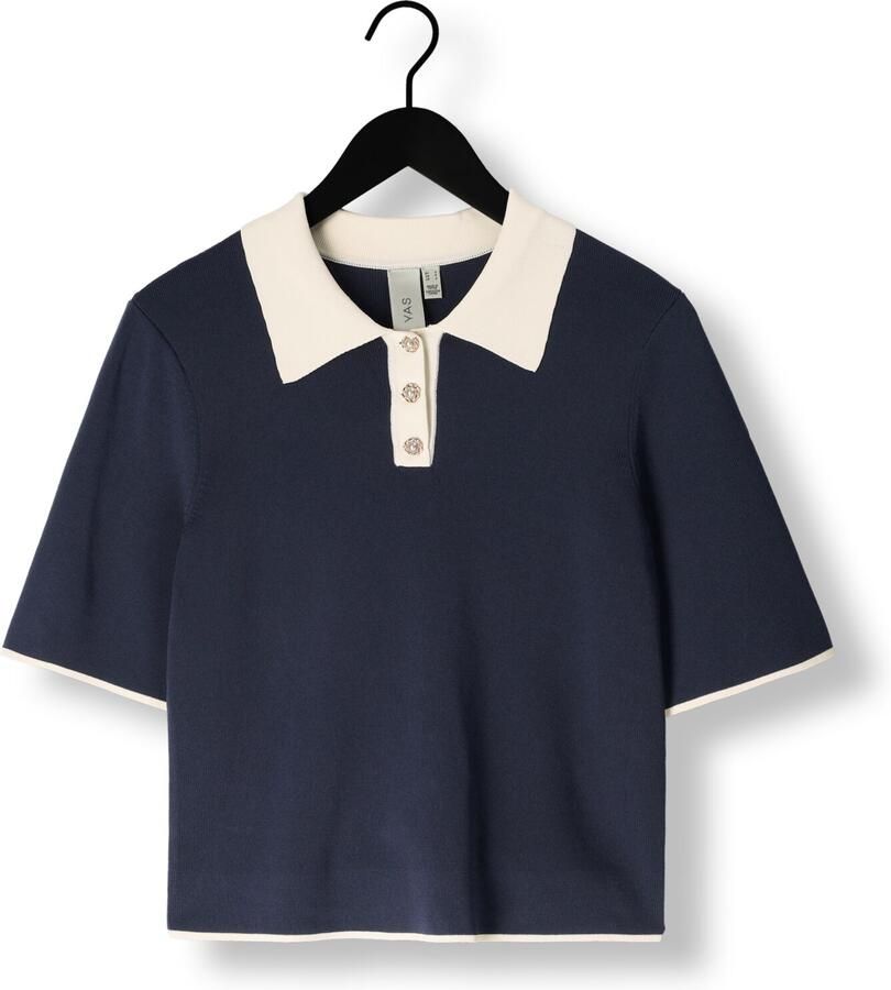 Y.A.S. Dames Tops & T-shirts Yasmille Ss Knit Pullover Donkerblauw - Foto 1