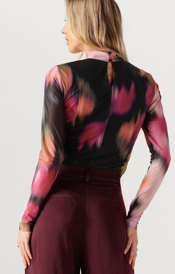 Y.A.S. Dames Tops & T-shirts Yasmindy High Neck Ls Mesh Top Multi - Foto 2