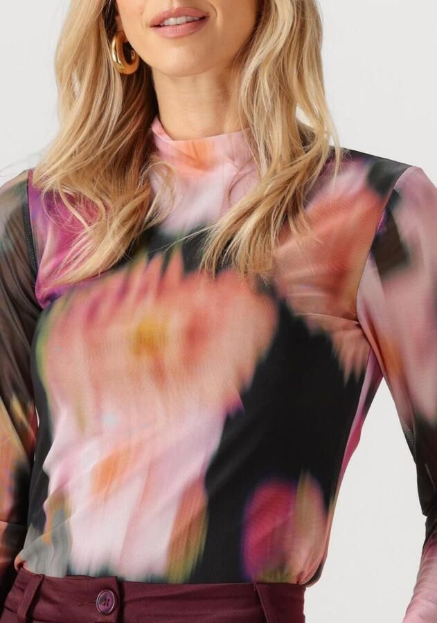 Y.A.S. Dames Tops & T-shirts Yasmindy High Neck Ls Mesh Top Multi