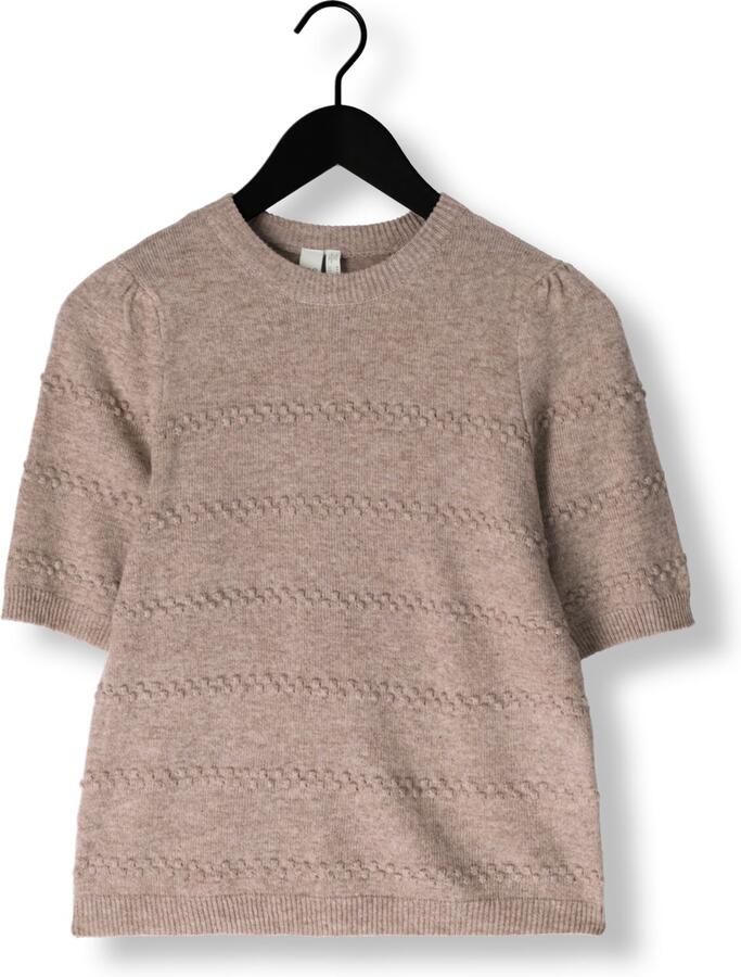 Y.A.S. Dames Tops & T-shirts Yasnimo Ss Knit Pullover Zand