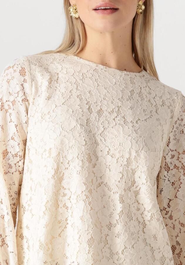 Y.A.S. Dames Tops & T-shirts Yasperla Ls Lace Top S. Noos Ecru - Foto 3