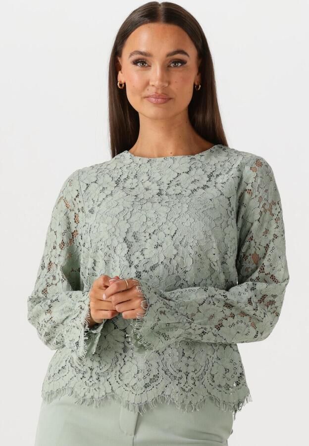 Y.A.S. Dames Tops & T-shirts Yasperla Ls Lace Top S. Noos Mint - Foto 4