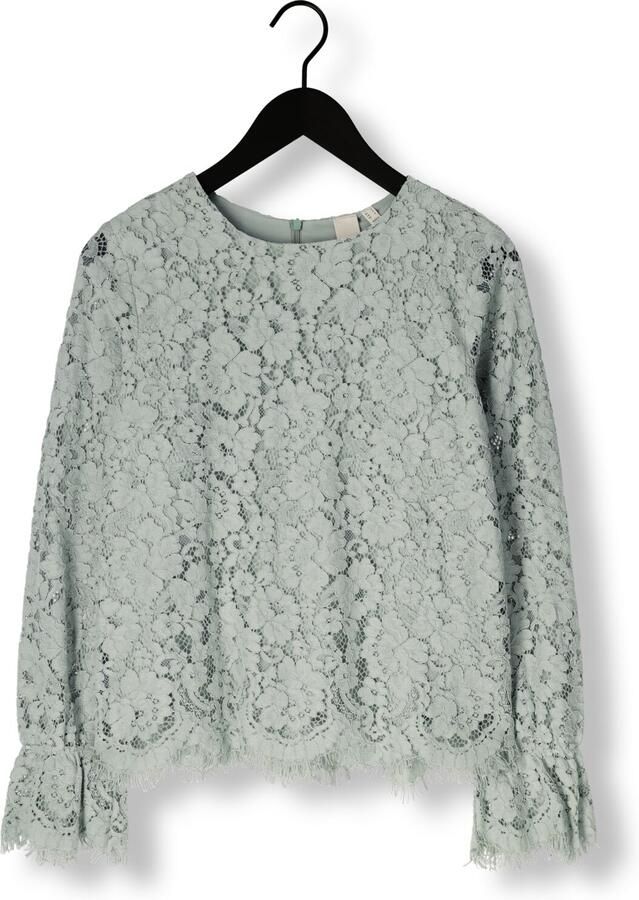 Y.A.S. Dames Tops & T-shirts Yasperla Ls Lace Top S. Noos Mint