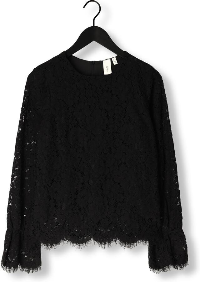 Y.A.S. Dames Tops & T-shirts Yasperla Ls Lace Top Zwart