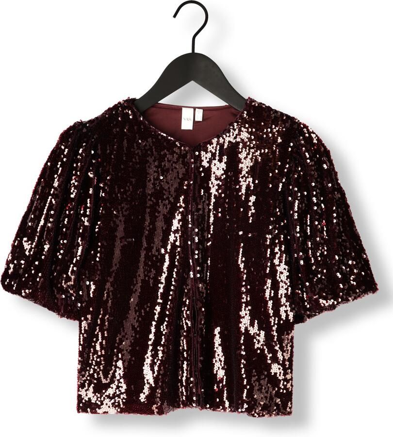 Y.A.S. Dames Tops & T-shirts Yasroyalina 2 4 Sequin Top Bordeaux