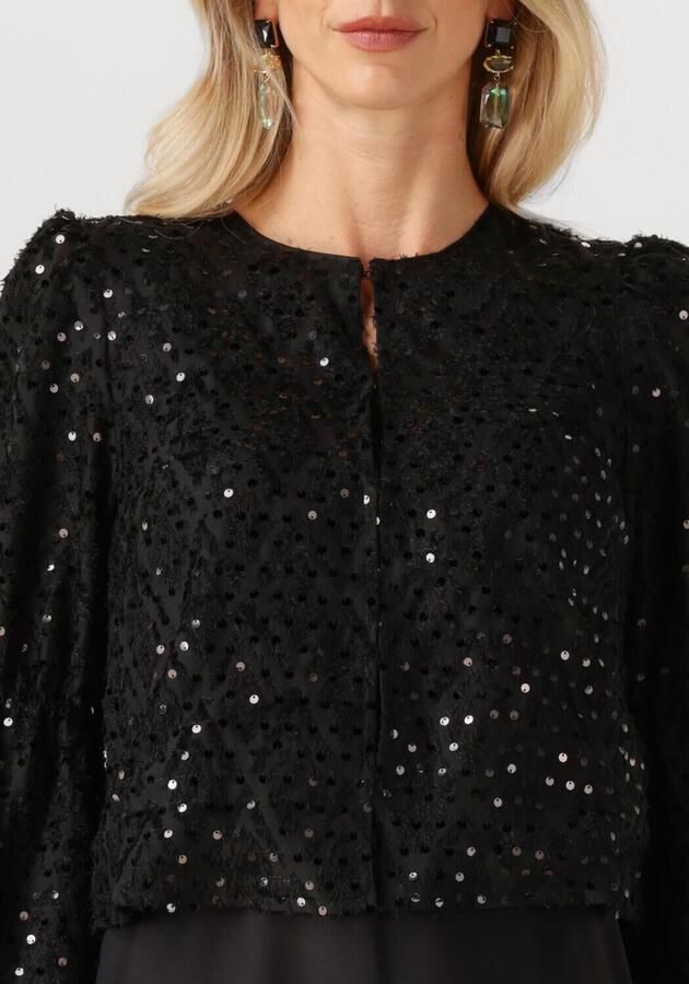 Y.A.S. Dames Tops & T-shirts Yasserala Ls Short Top Zwart - Foto 2