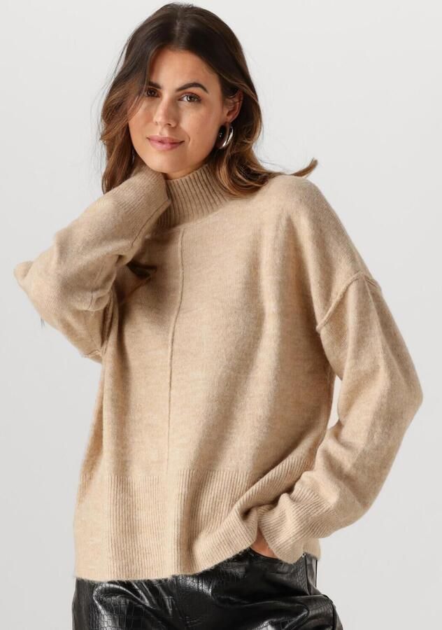 Y.A.S. Dames Truien & Vesten Yasbalis Ls High Neck Knit Beige - Foto 4