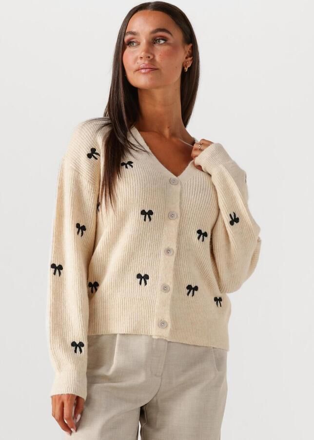 Y.A.S. Dames Truien & Vesten Yasbow Ls Embroided Knit Cardigan Ecru - Foto 4
