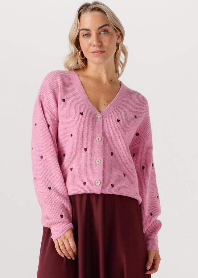 Y.A.S. Dames Truien & Vesten Yasbow Ls Embroided Knit Cardigan Roze - Foto 4