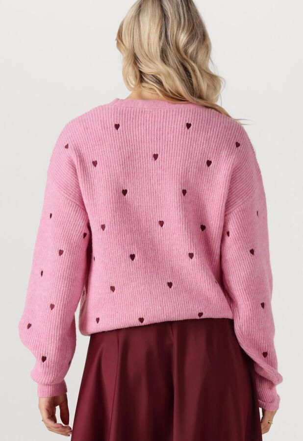 Y.A.S. Dames Truien & Vesten Yasbow Ls Embroided Knit Cardigan Roze - Foto 3