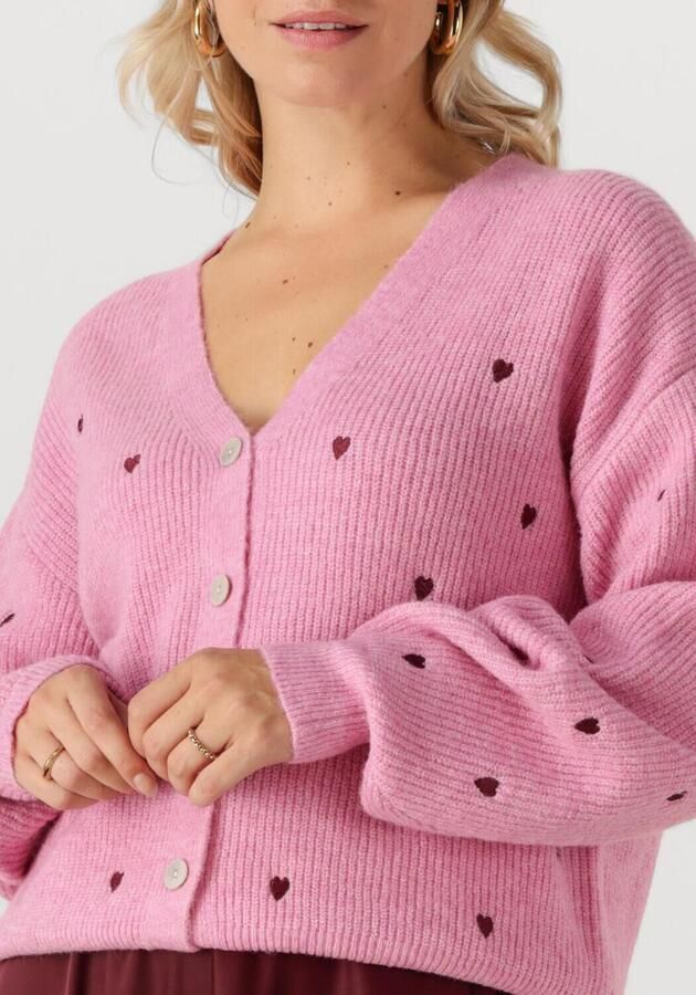 Y.A.S. Dames Truien & Vesten Yasbow Ls Embroided Knit Cardigan Roze - Foto 2