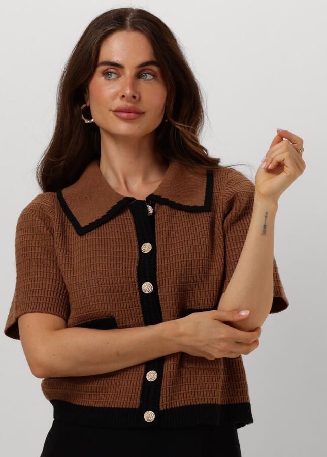 Y.A.S. Dames Truien & Vesten Yaskloma Ss Knit Cardigan Bruin - Foto 4