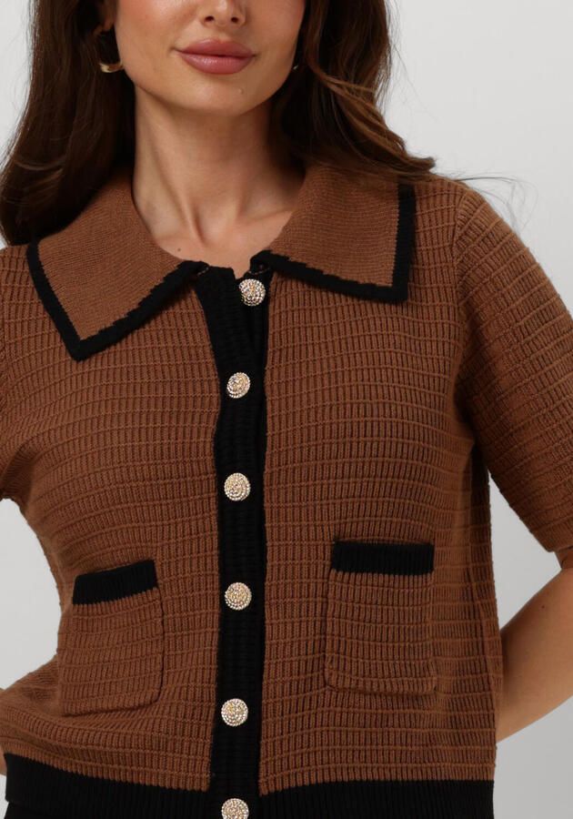 Y.A.S. Dames Truien & Vesten Yaskloma Ss Knit Cardigan Bruin - Foto 3