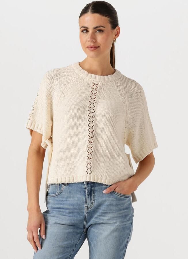 Y.A.S. Dames Truien & Vesten Yaslamina Ss Knit Top Ecru - Foto 4