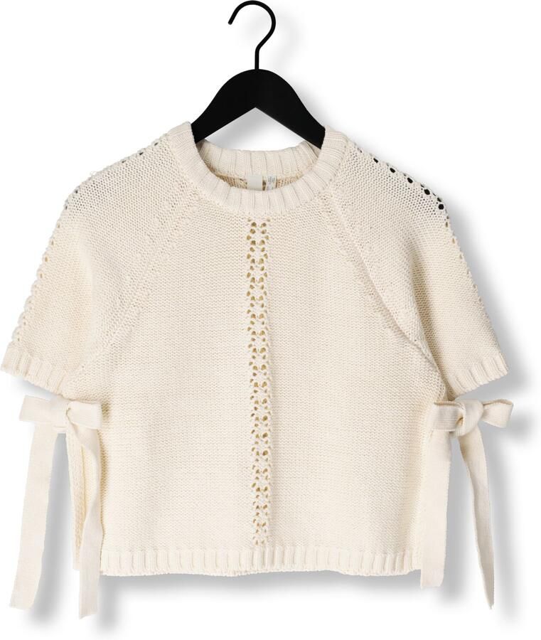 Y.A.S. Dames Truien & Vesten Yaslamina Ss Knit Top Ecru