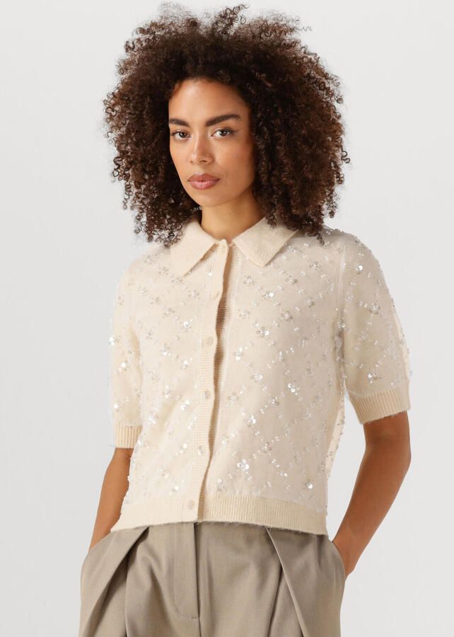 Y.A.S. Dames Truien & Vesten Yasmerilla Ss Knit Cardigan Ecru - Foto 4