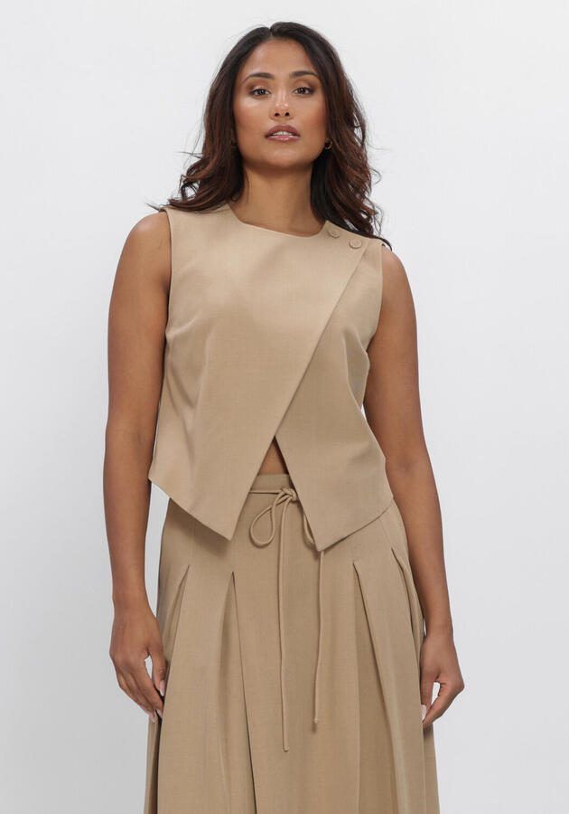 Y.A.S. YAS Dames Blazers Yascamia Waistcoat Beige