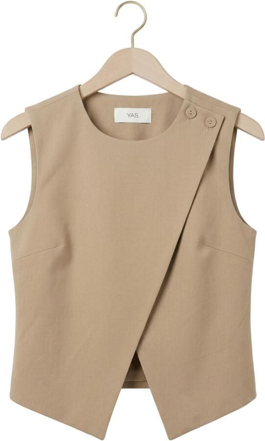 Y.A.S. YAS Dames Blazers Yascamia Waistcoat Beige - Foto 4