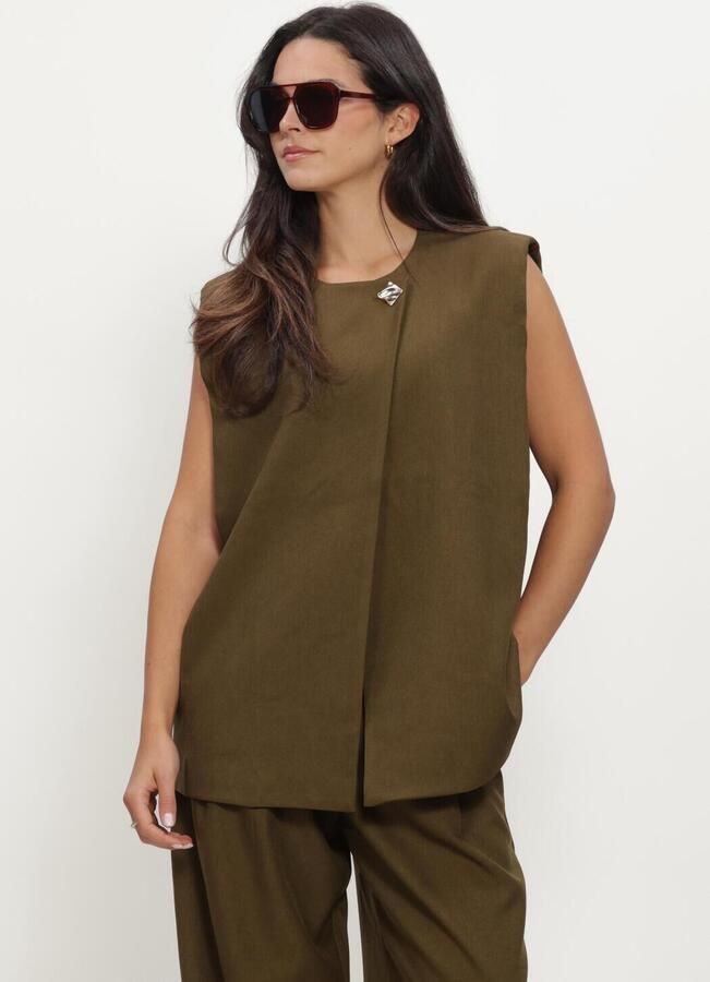 Y.A.S. YAS Dames Blazers Yascolera Waistcoat S Groen