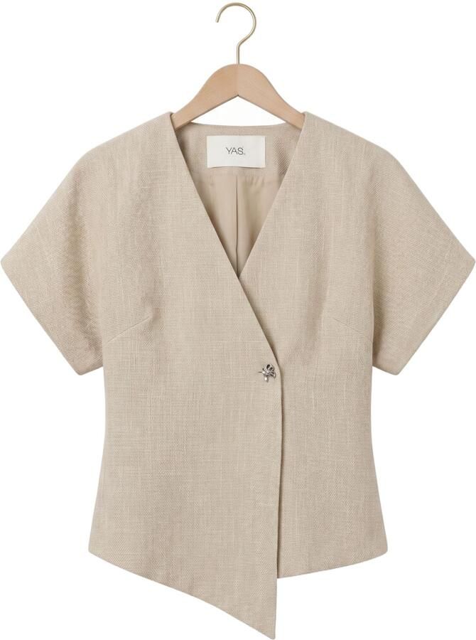 Y.A.S. YAS Dames Blazers Yascomira Ss Blazer Zand - Foto 2