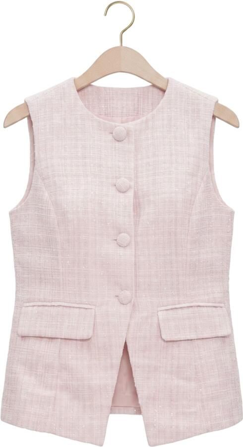 Y.A.S. YAS Dames Blazers Yasjose Boucle Waistcoat Roze - Foto 4