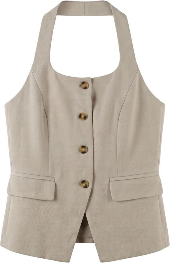 Y.A.S. YAS Dames Blazers Yasmilda Sl Vest Beige - Foto 4