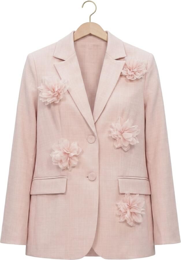 Y.A.S. YAS Dames Blazers Yasmimi Ls Flower Blazer Lichtroze - Foto 4