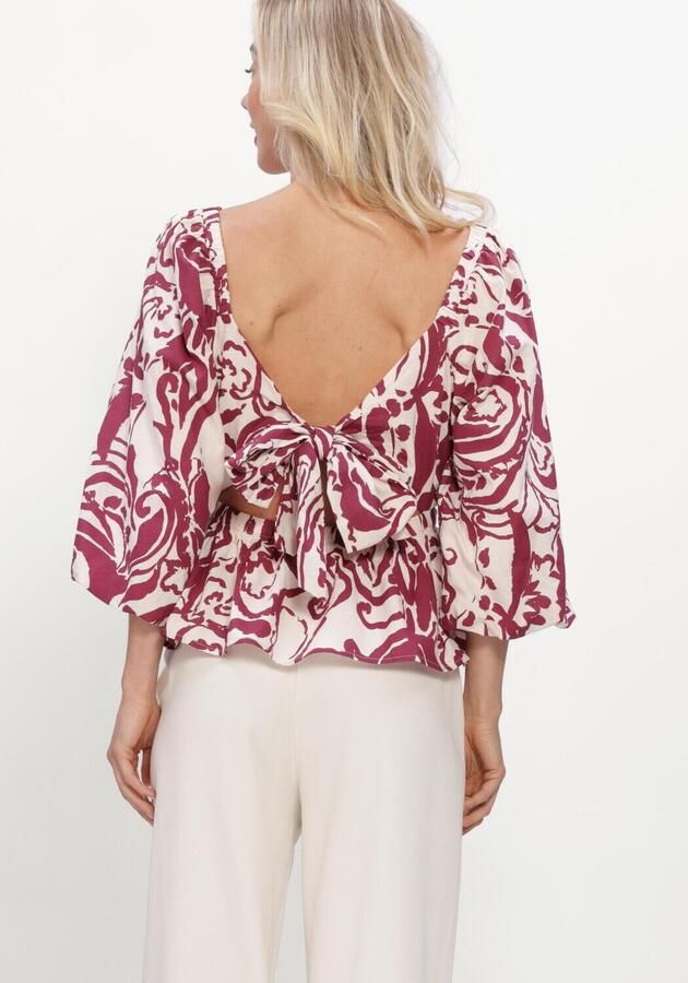 Y.A.S. YAS Dames Blouses Yasfleur 3 4 Top S. Bordeaux - Foto 4