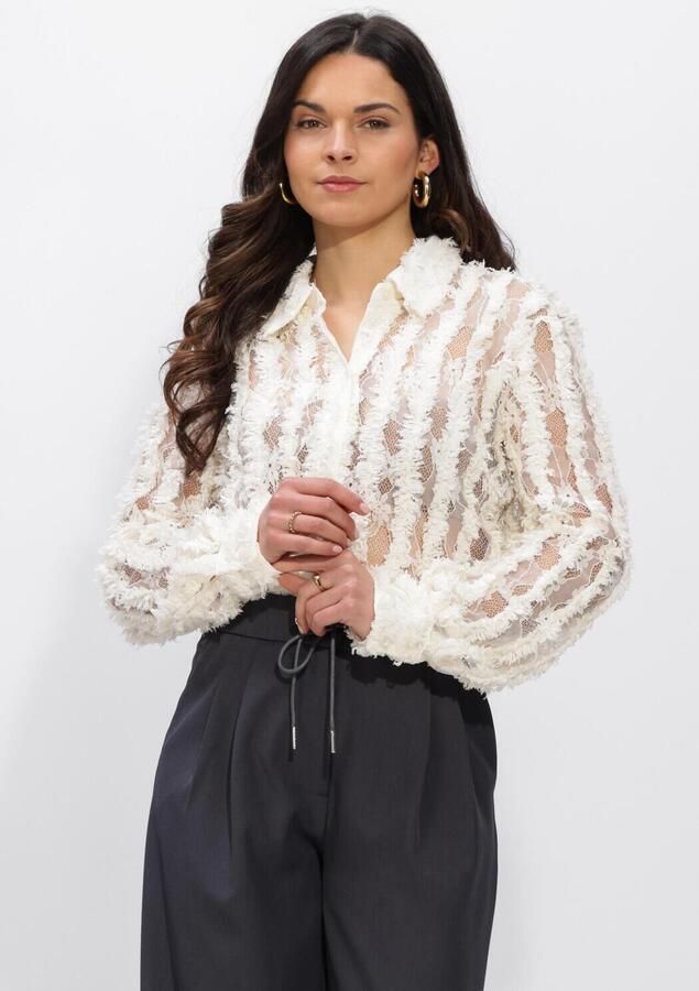 Y.A.S. YAS Dames Blouses Yasfrayly Ls Shirt Gebroken Wit