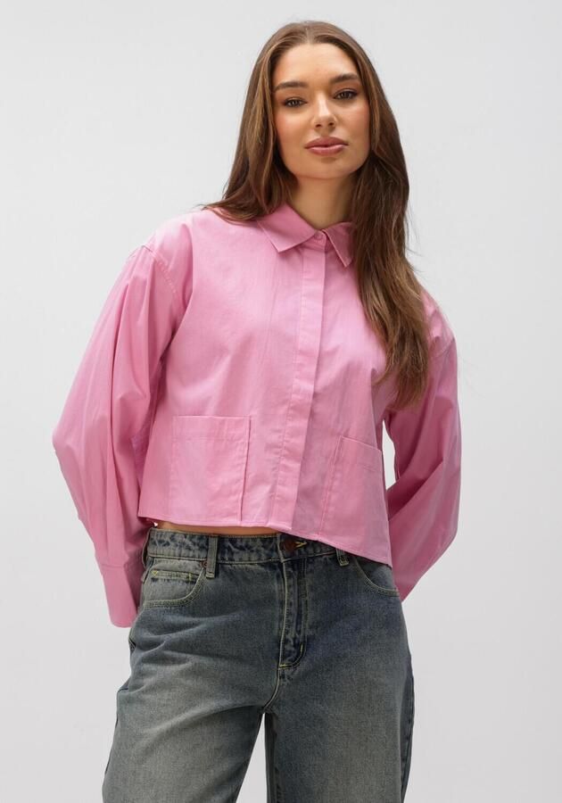 Y.A.S. YAS Dames Blouses Yaslee Ls Short Shirt Roze