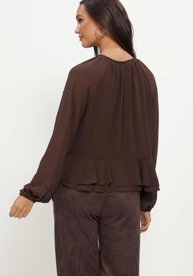 Y.A.S. YAS Dames Blouses Yasmilva Ls Top Bruin - Foto 3