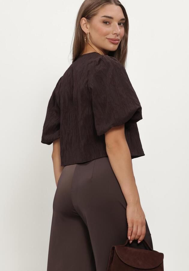 Y.A.S. YAS Dames Blouses Yasminu 2 4 Short Top Bruin - Foto 3