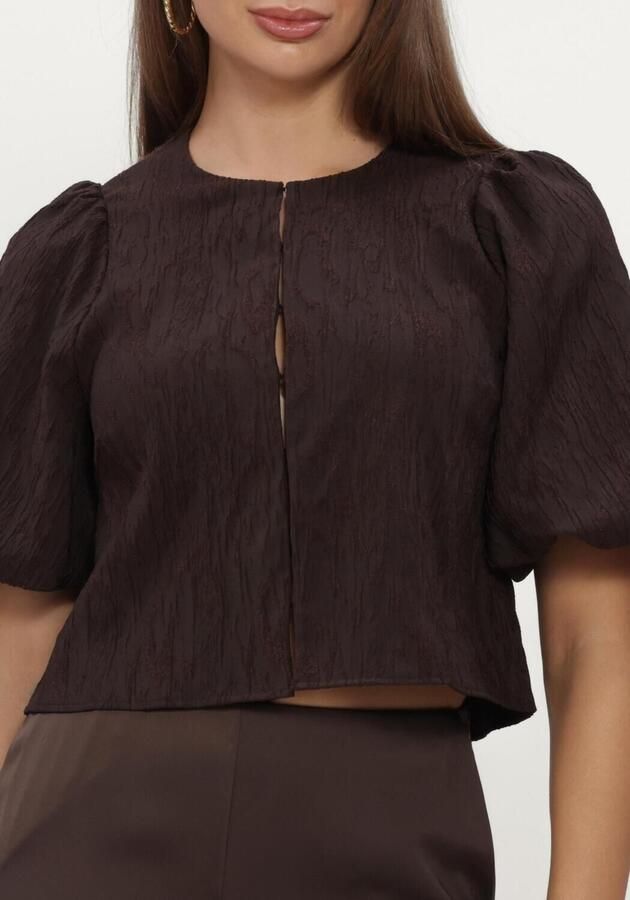 Y.A.S. YAS Dames Blouses Yasminu 2 4 Short Top Bruin - Foto 4